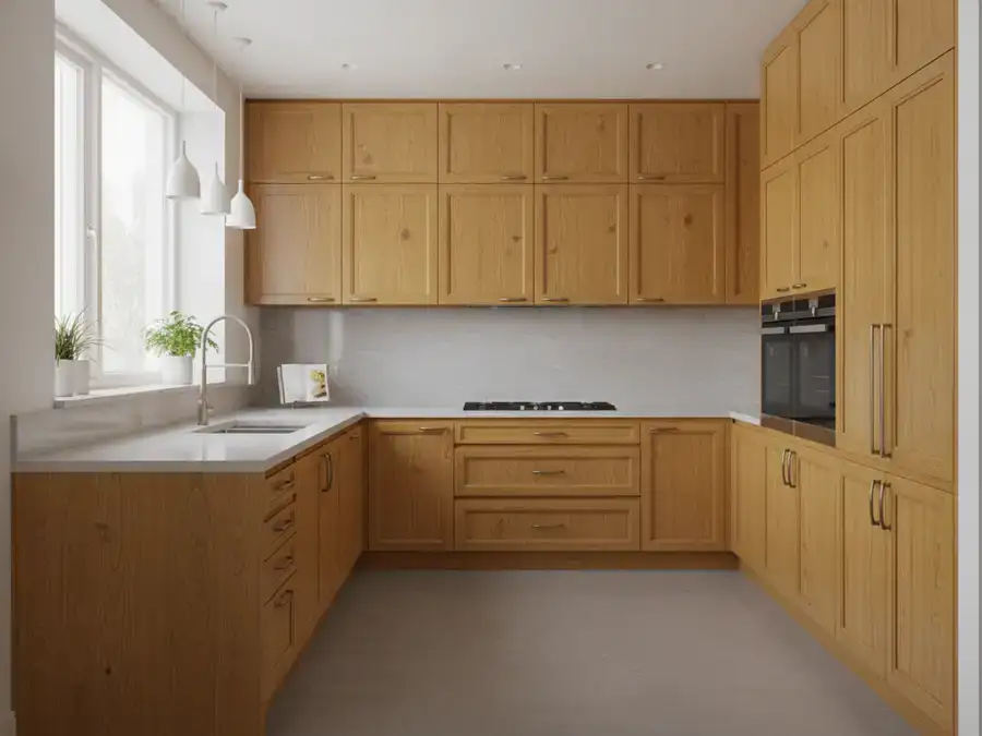 Kitchen cabinet respray — before