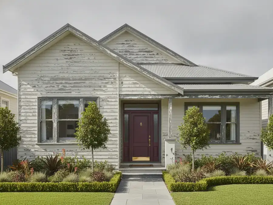 Weatherboard exterior repaint — before