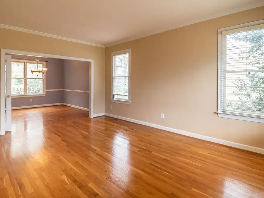 Solid oak sand & polish — after